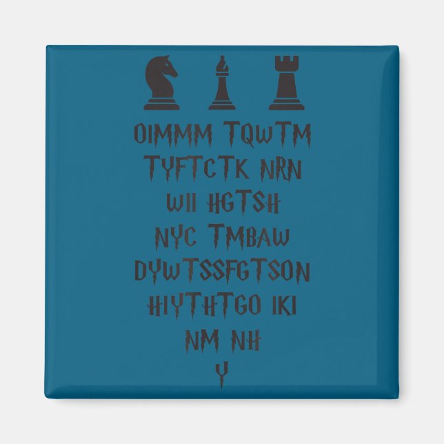 Once I Make My Move Acronym Wizard Chess Funny Des Magnet (Vorne)