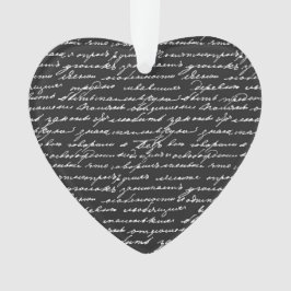 Once Upon A Time Handwriting Message Love Story Ornament