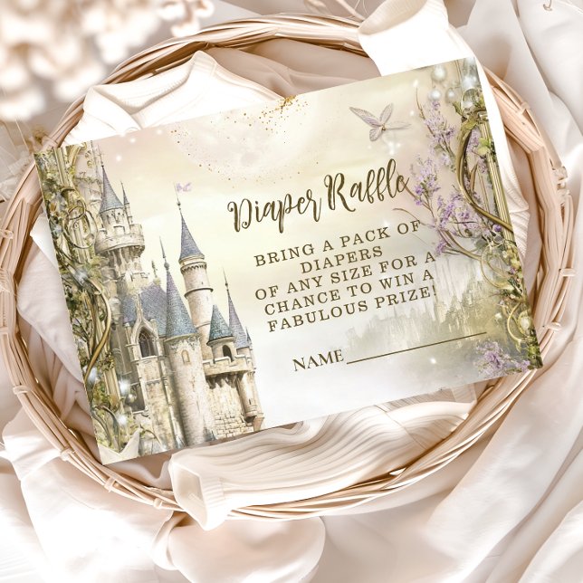 Once Upon a Time Princess Castle Diapper Raffle Begleitkarte (Von Creator hochgeladen)