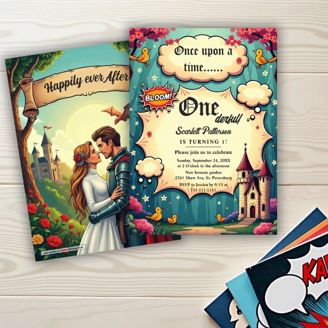 Once Upon A Time Woodland Fairytale 1st Birthday Einladung (Von Creator hochgeladen)