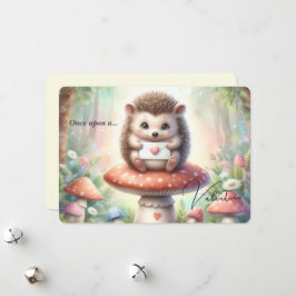 Once Upon a Valentine Hedgehog Card Feiertagskarte
