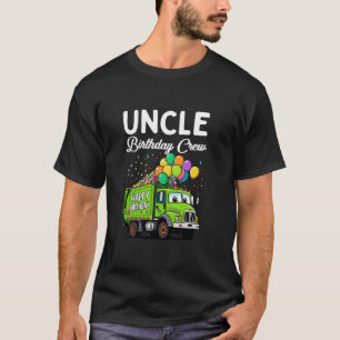 Oncle Birthday Crew Boys Garbage Truck Bday Family T-Shirt