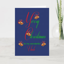 Oncle Christmas Scrolls Holiday Card Feiertagskarte