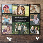 Oncle Foto Collage<br><div class="desc">Geben Sie dem weltbesten Onkel ein lustiges, individuelles Foto Collage Puzzle, das er schätzen und jahrelang genießen wird. Sie können mit 8 Fotos von Nichten, Neffen, Familienmitgliedern usw. personalisieren, einstellen, ob er "Onkel", "Tio" usw. genannt wird, und Namen in weißer Typografie auf schwarzem Hintergrund hinzufügen.</div>