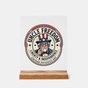 Oncle Freedom Patriotique Oncle Sam Personnage Fon