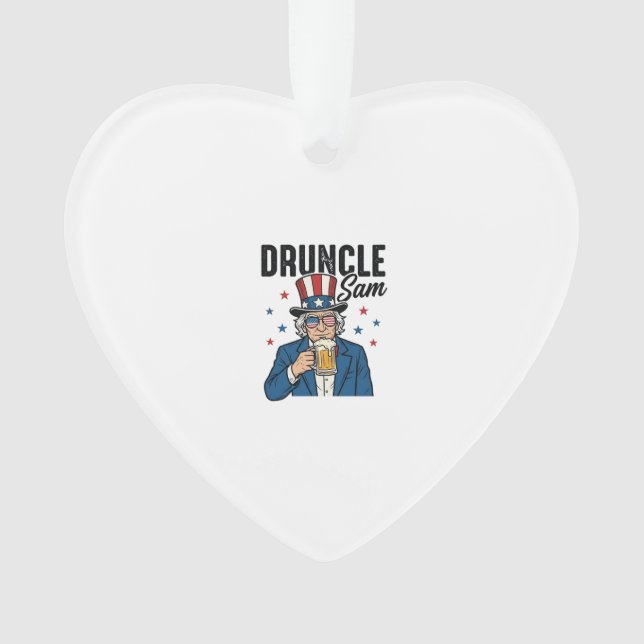 Oncle Sam drôle de conception vectorielle de bière (devant)