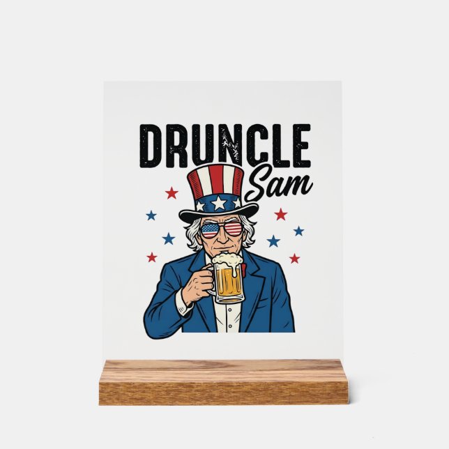 Oncle Sam drôle de conception vectorielle de bière (Recto)