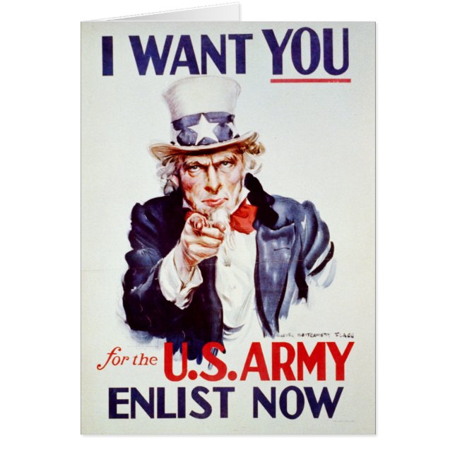 Oncle Sam patriotique - poster vintage (Devant)