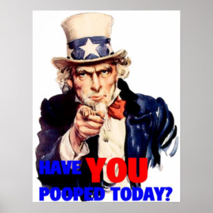 Oncle Sam - vous avez pooped aujourd'hui affiche