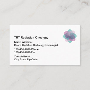 Oncologie radiologique Cartes de visite Oncologist