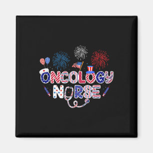 Oncology-Krankenschwester 4. Juli Amerikanische Pf Magnet