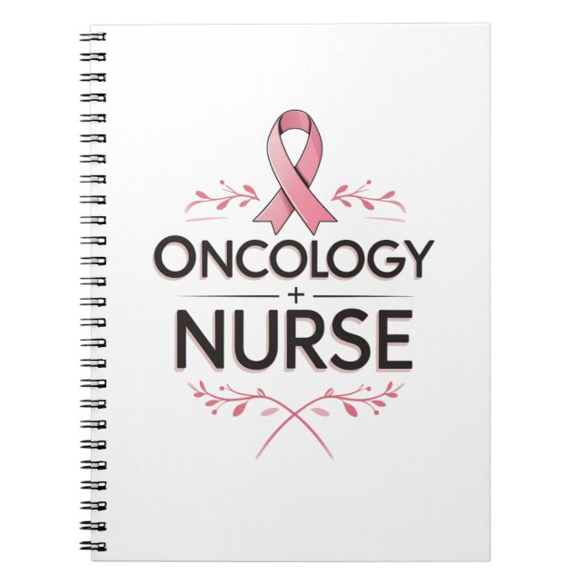 Oncology-Krankenschwester Blumen Notizblock (Vorderseite)