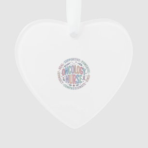 Oncology-Krankenschwester-Kreis-Zitat-Blumen-Shirt Ornament