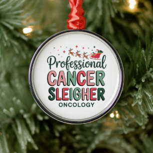 Oncology-Krankenschwester Weihnachten Krebs Chemo Ornament Aus Metall
