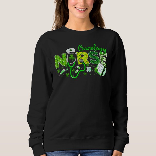 Oncology Nurse St Patricks Day Liebe Stethoscope R Sweatshirt (Vorderseite)