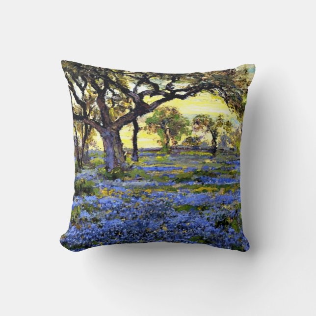 Onderdonk - Alter Eichenbaum und Bluebells Kissen (Vorderseite)
