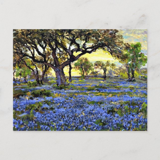 Onderdonk - Alter Eichenbaum und Bluebells Postkarte (Vorderseite)