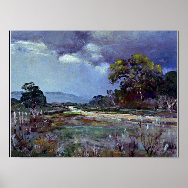 Onderdonk - Annäherung an Regen, Südwesttexas Poster (Vorne)