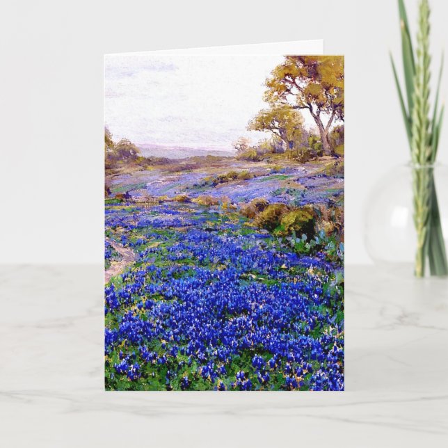 Onderdonk - Bluebonnets in Twilight, nördlich von  Karte (Vorderseite)