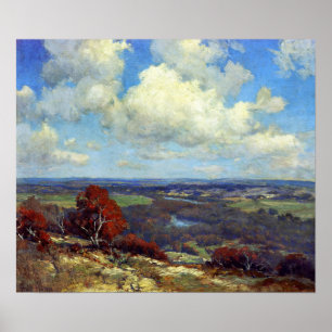 Onderdonk - Ein Wintermorgen am Guadalupe River Poster