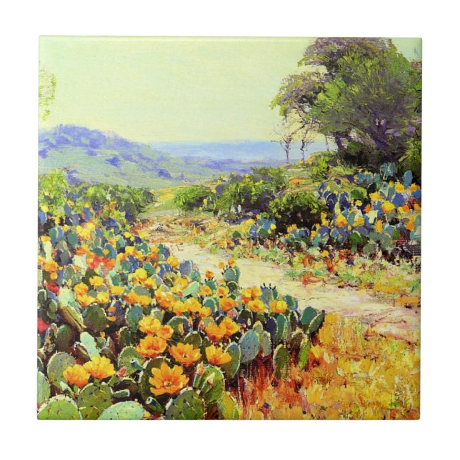 Onderdonk - Kaktus in Blüte, Fliese (Vorderseite)
