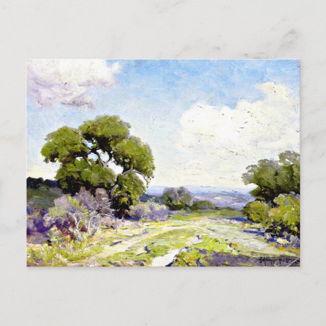 Onderdonk - Morgen in den Live-Eichen, Boerne, Tex Postkarte (Vorderseite)