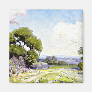 Onderdonk -Morgen in den Live Oaks, Boerne, Texas Magnet