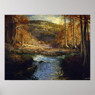 Onderdonk - Waldstrom, Quellgebiet des Guadalupe Poster