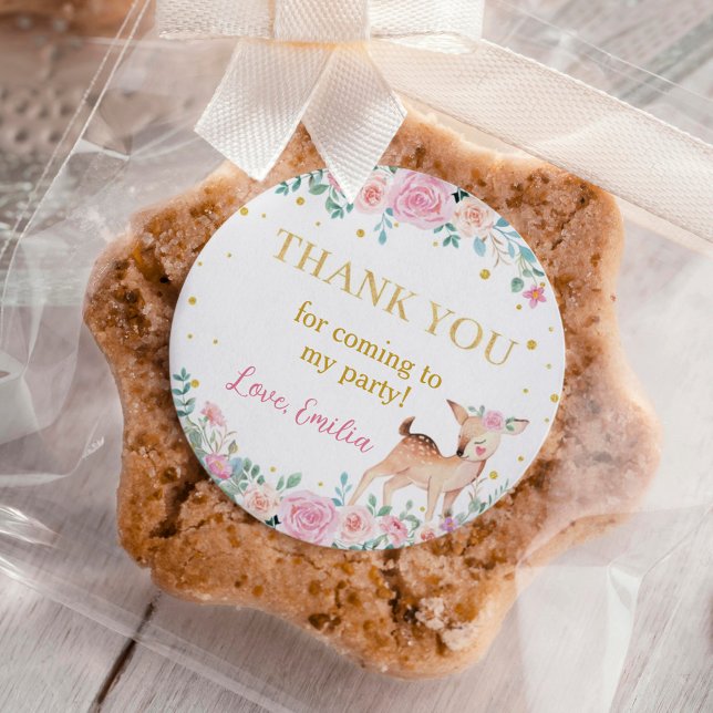 Onderful Deh Pink Floral Geburtstag Runder Aufkleber (Von Creator hochgeladen)