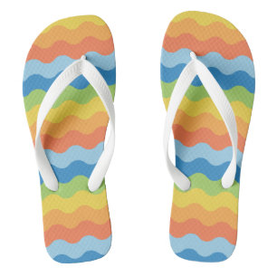 Ondes multicolores Motifs tongs