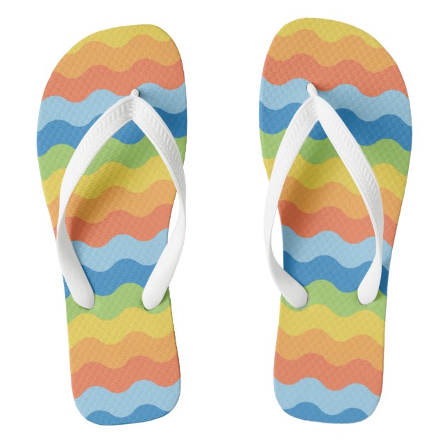 Ondes multicolores Motifs tongs (Semelle)