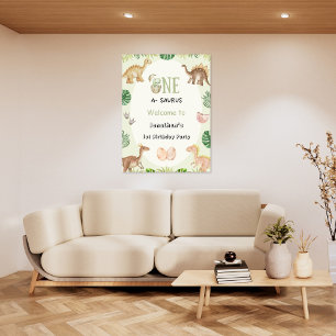 One-a-Saurus Dinosaur 1er anniversaire Poster de b