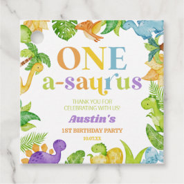 One A-Saurus Dinosaur 1st First Birthday Party Geschenkanhänger