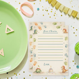 One-a-Saurus Dinosaur Time Kapselnotiz-Karte Einladung