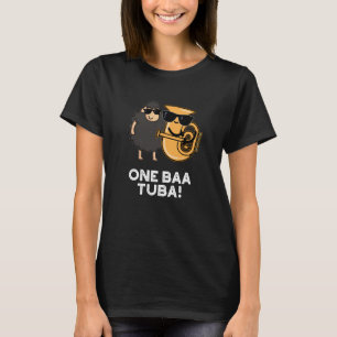 One Baa Tuba Funny Music Sheep Pub Dark BG T-Shirt