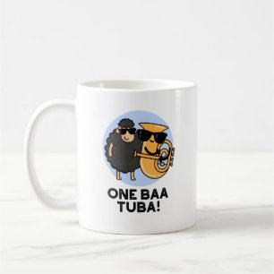 One Baa Tuba Funny Music Sheep Puff Kaffeetasse