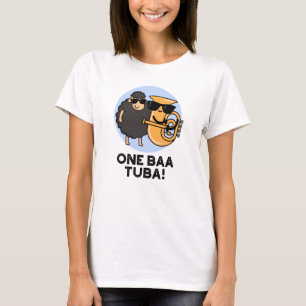 One Baa Tuba Funny Music Sheep Puff T-Shirt