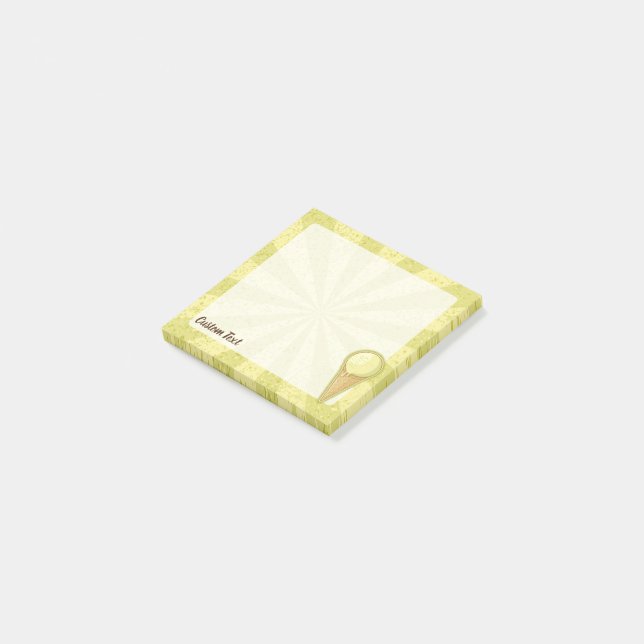 One Ball Ice Creme Cone Post-it Klebezettel (angewinkelt)