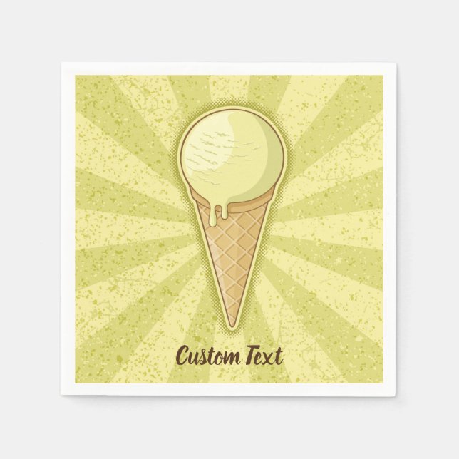 One Ball Ice Creme Cone Serviette (Vorderseite)