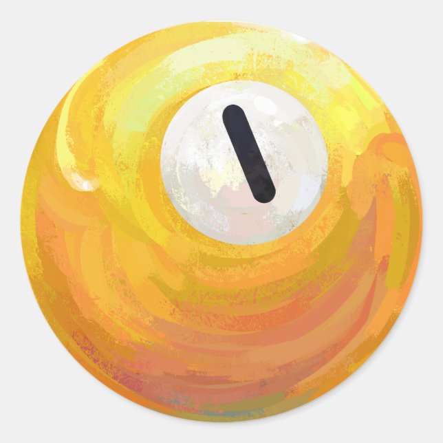 One Ball Runder Aufkleber (Vorderseite)