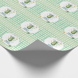 One Big Dill Pickle First Birthday Blue Geschenkpapier
