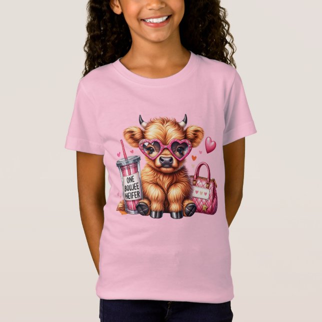 One Boujee Heifer Highland Cow T-Shirt (Vorderseite)