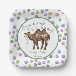 One bump Two bump Twin Baby Shower Pappteller