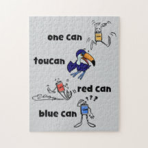 One Can Toucan Red Can Blue Can 252-Teile-Puzzle