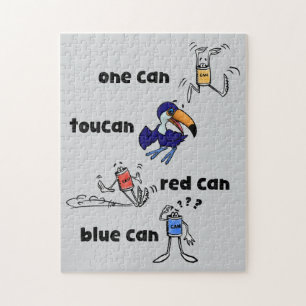 One Can Toucan Red Can Blue Can 252-Teile-Puzzle