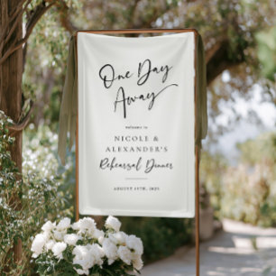 One Day Away Proben-Dinner-Vinyl-Schilderung Banner
