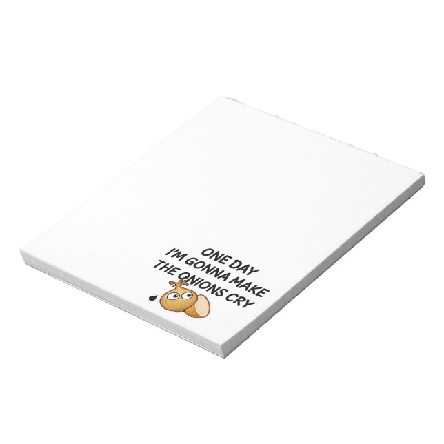 One Day I'm Gonna Make The Onions Cry Notizblock (Rotiert)