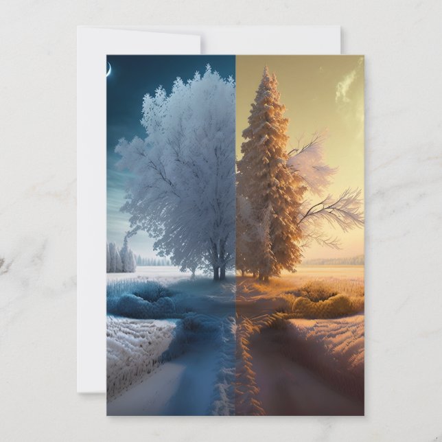 One day in winter feiertagskarte (Vorderseite)