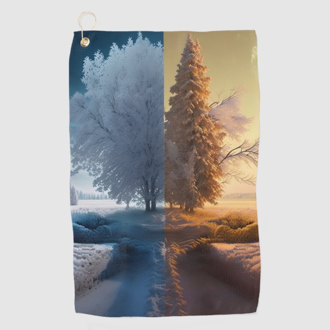 One day in winter golfhandtuch (Vorderseite)