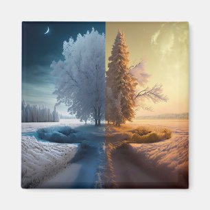 One day in winter magnet